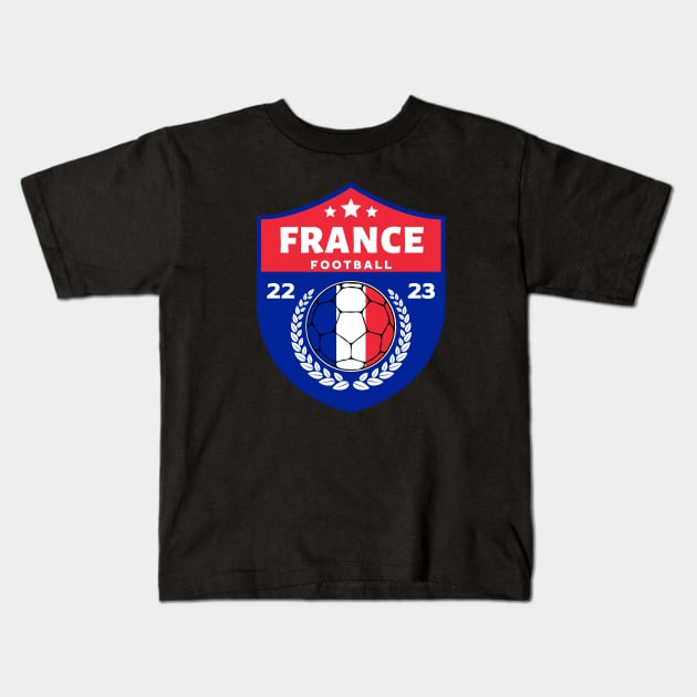 French Football Kids T-Shirt by footballomatic